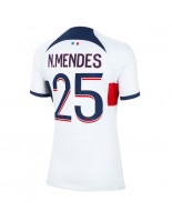 Paris Saint-Germain Nuno Mendes #25 Vieraspaita Naisten 2023-24 Lyhythihainen